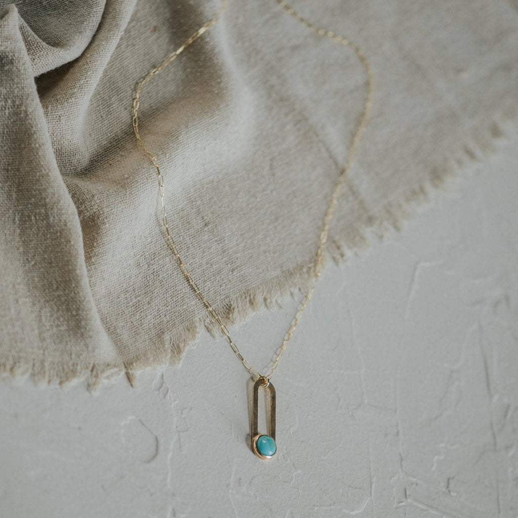 Gulch Necklace // Turquoise // Demi-Fine Gold