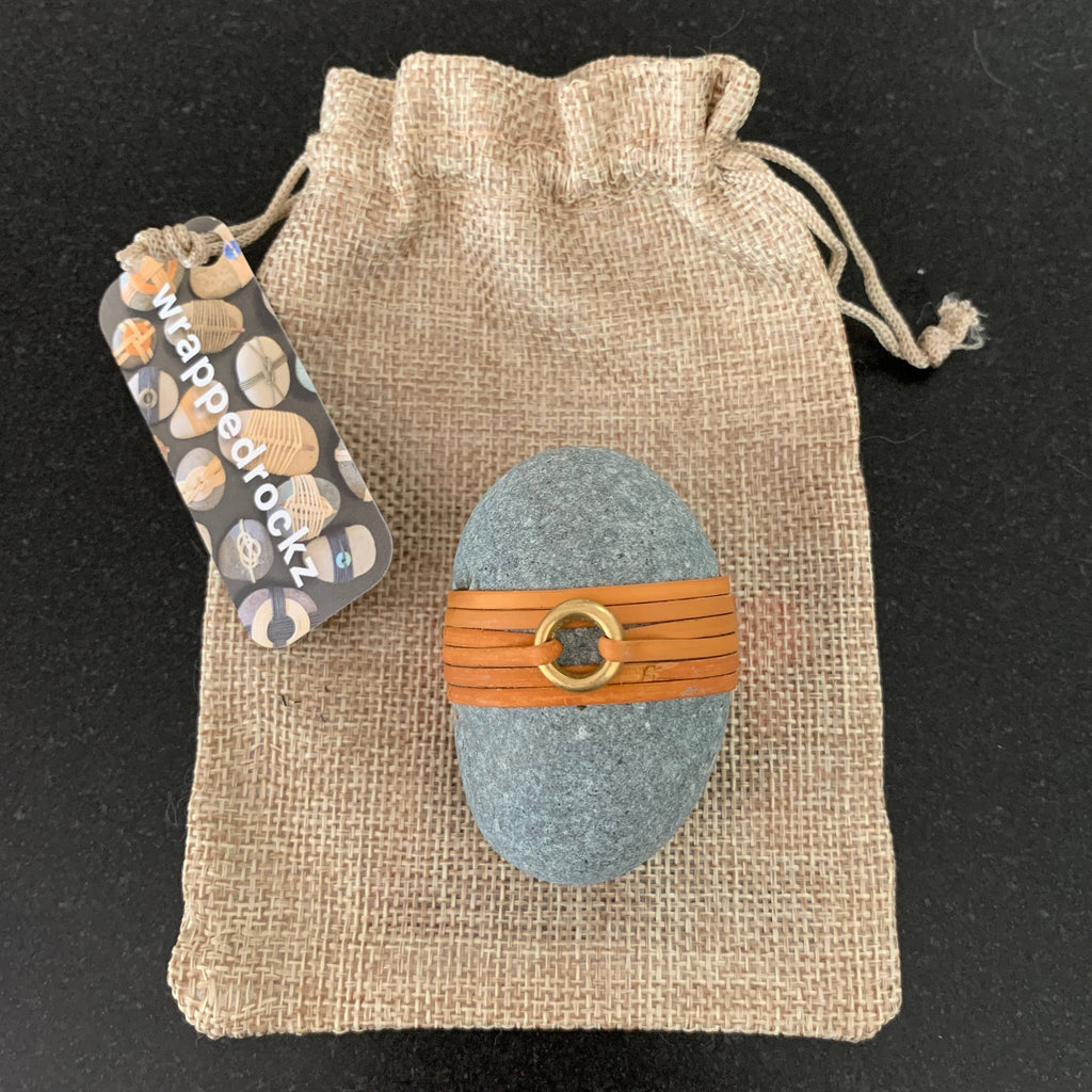 Metal Bead Wrapped Rock