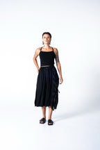 Nala Skirt - Black w/ Grey Stripe