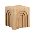 Natural Square Side Table Modern Accent End Table
