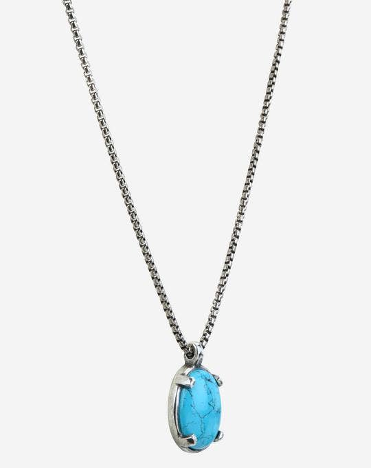 Sterling Silver Turquoise Stone Necklace