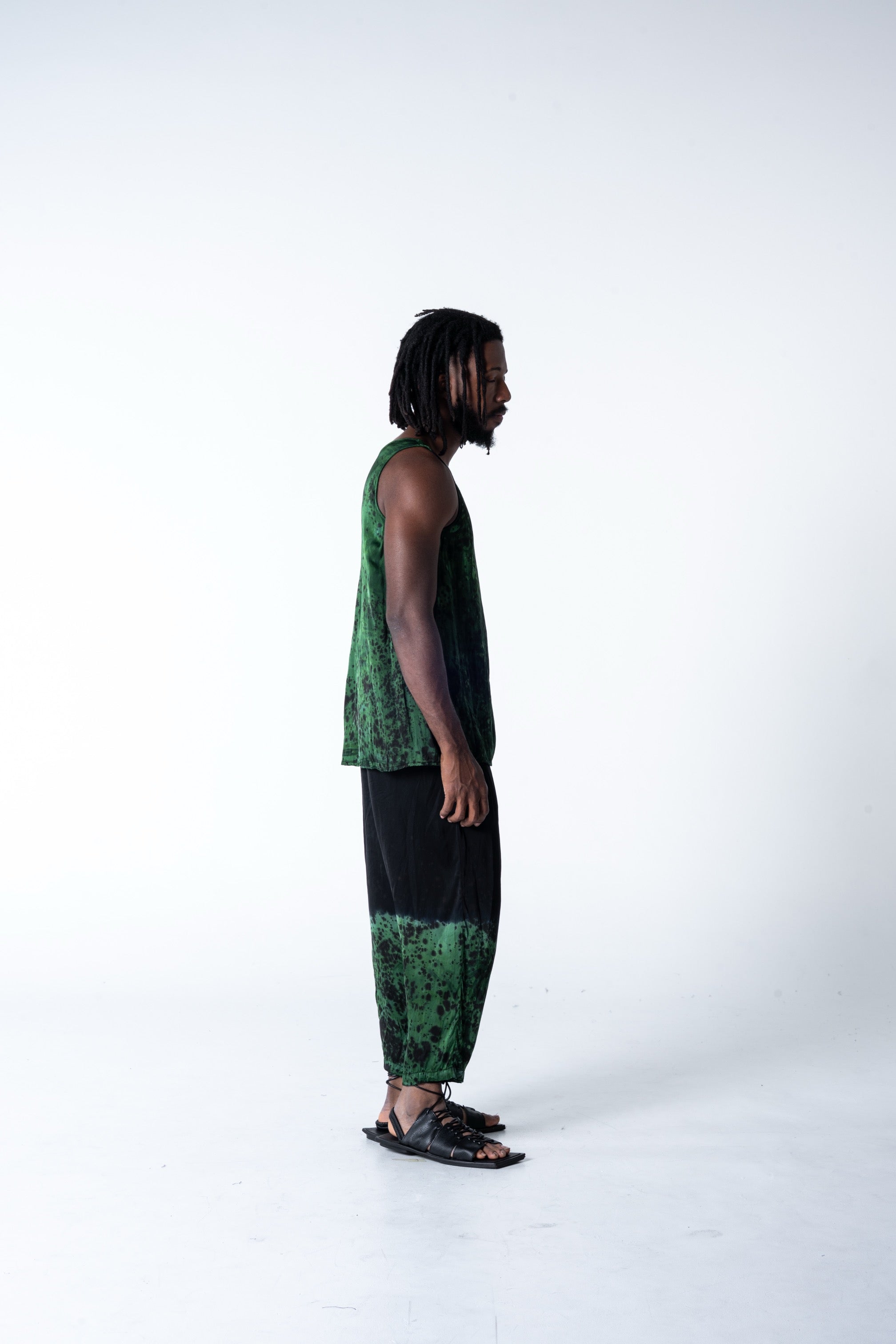 Oula Tank Viscose - Satin Malachite