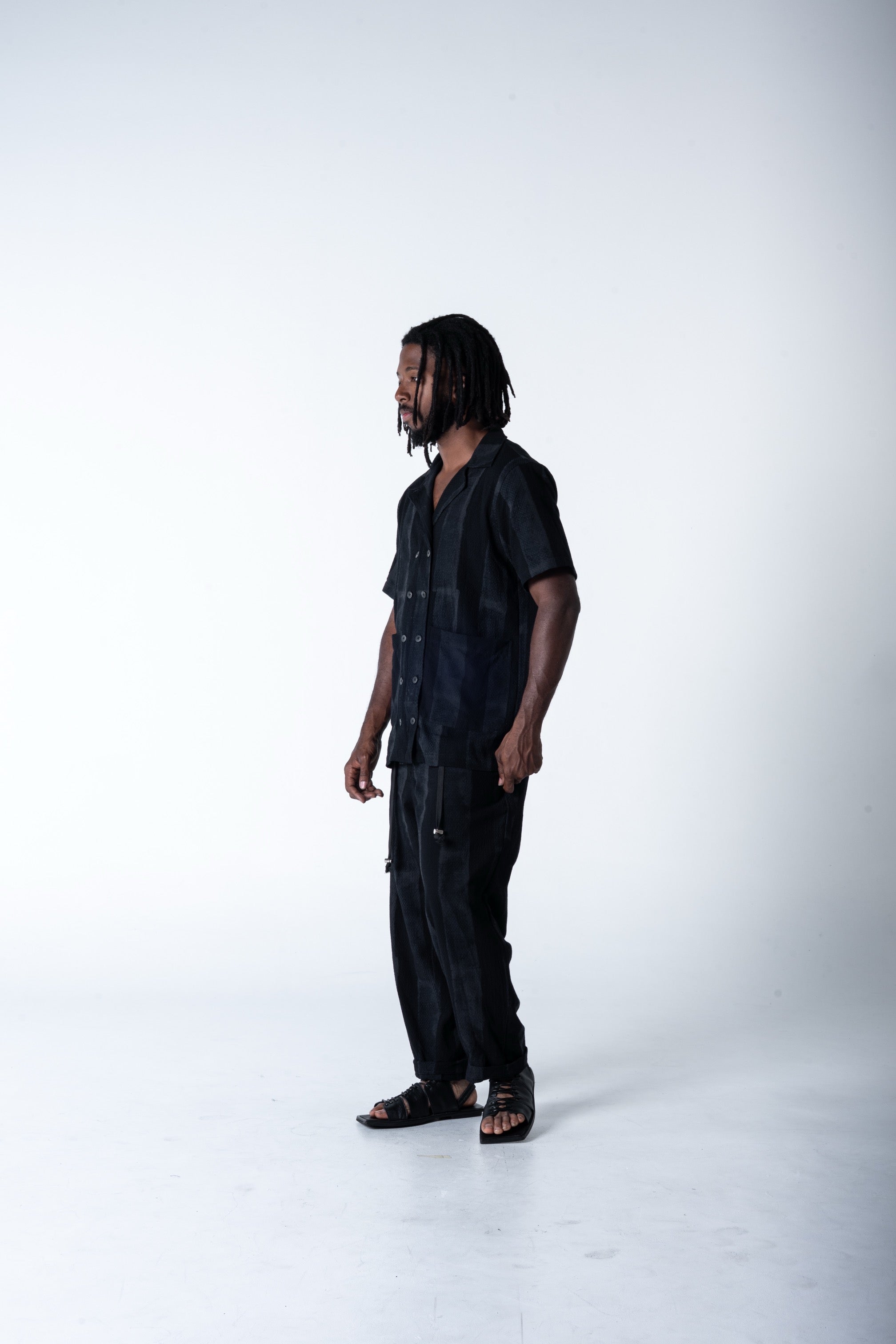 Family Man Shirt - Grey Stripe