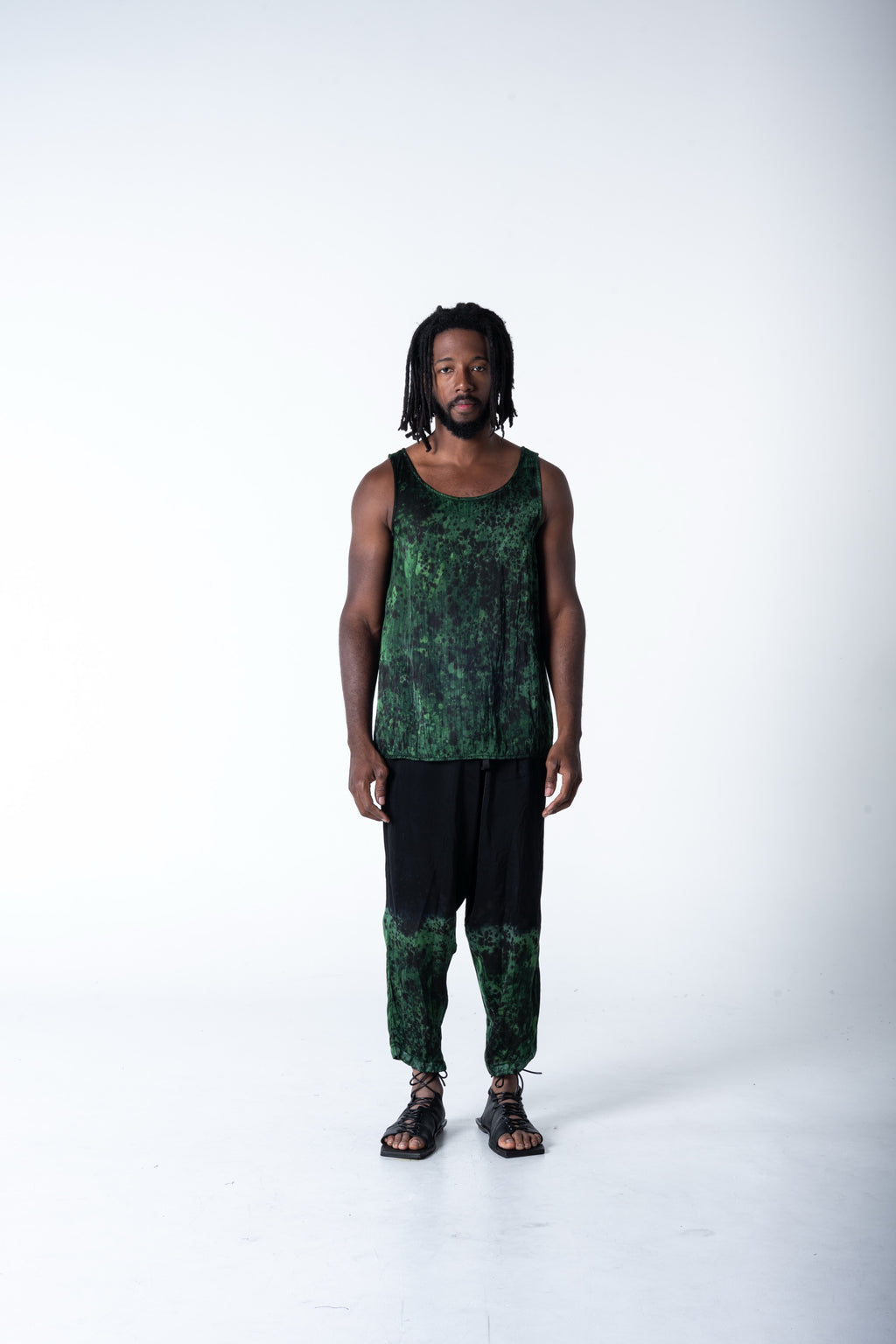 Oula Tank Viscose - Satin Malachite