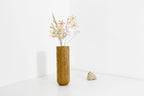 "Geyser" Vase In Solid Oak, Turned, Hand-Textured.