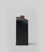 Sculptural Loop Wood Candle Holders, Charcoal, Set of 5