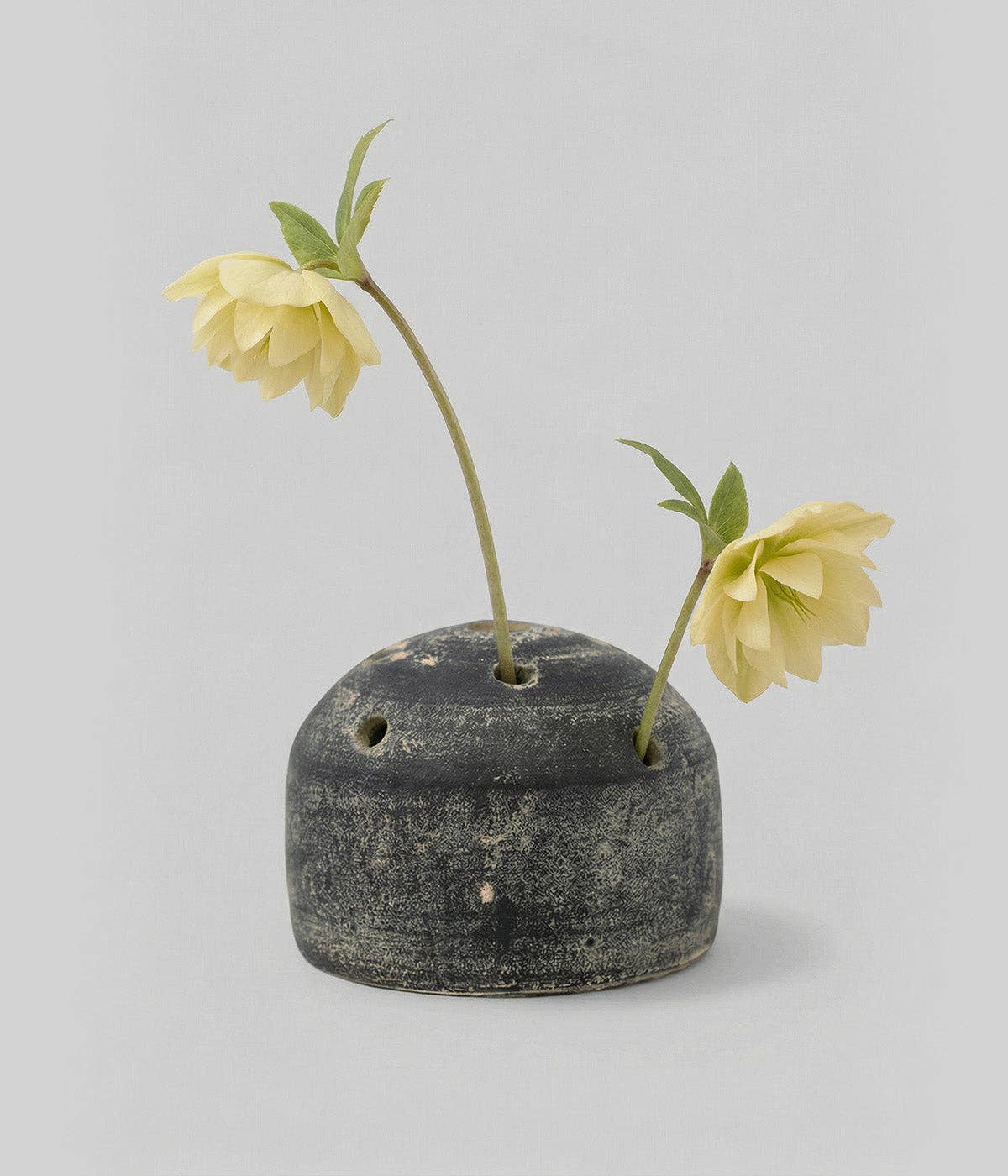 Terra Cotta Frog Vase, Grey Patina