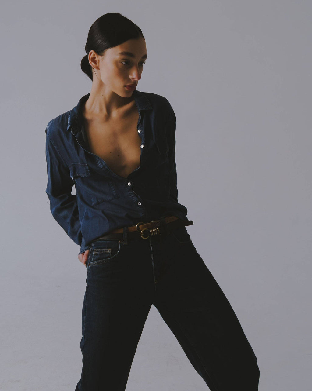 Alie | Skinny Leather Belt