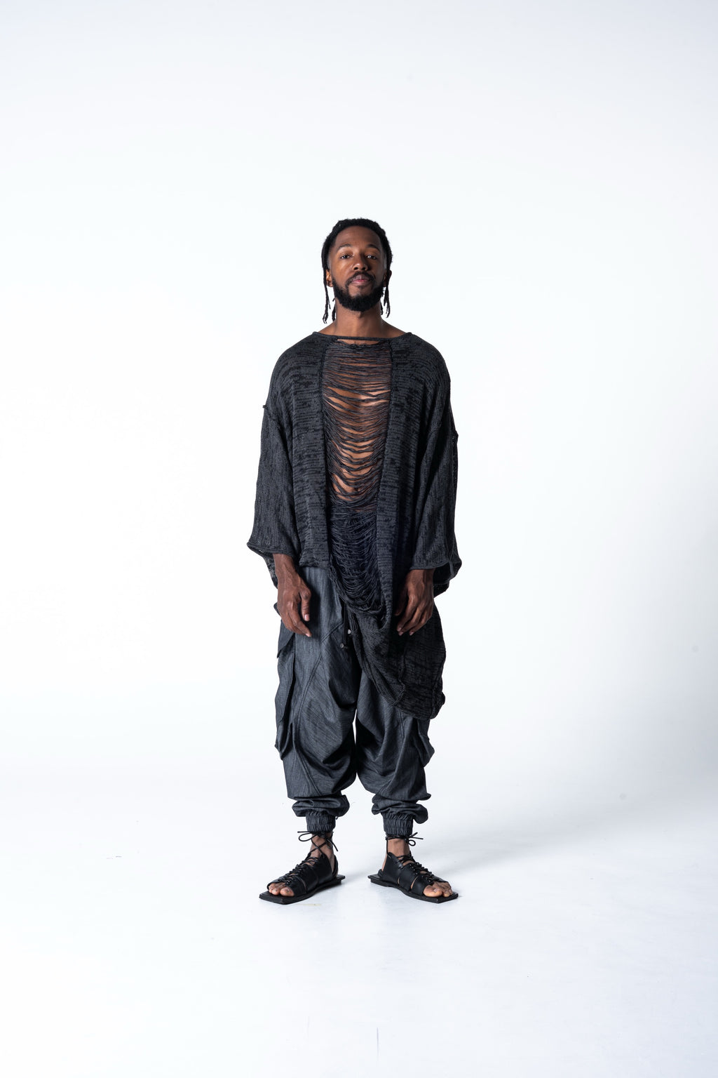Alaceus Poncho - Black / Grey