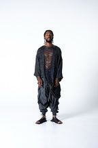 Alaceus Poncho - Black / Grey