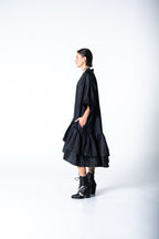 Lalune Dress - Grey Stripe