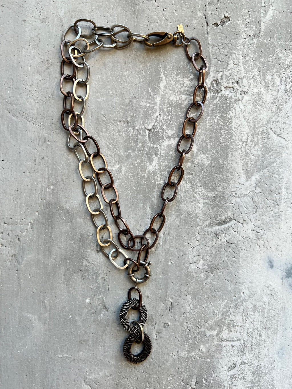 Mixed Metal Chunky Necklace