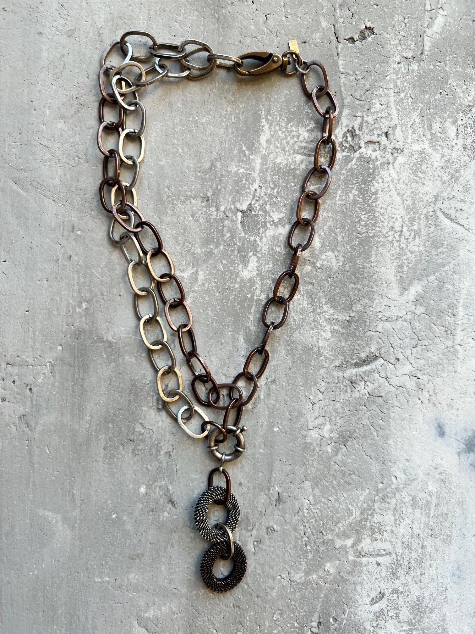 Mixed Metal Chunky Necklace