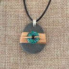 Turquoise Bead Wrappedrockz Necklace