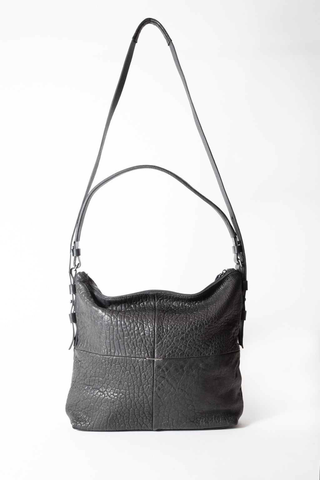 SLOUCHY BAG pebbly black