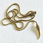 Brass Chain Serpent Necklace - Long