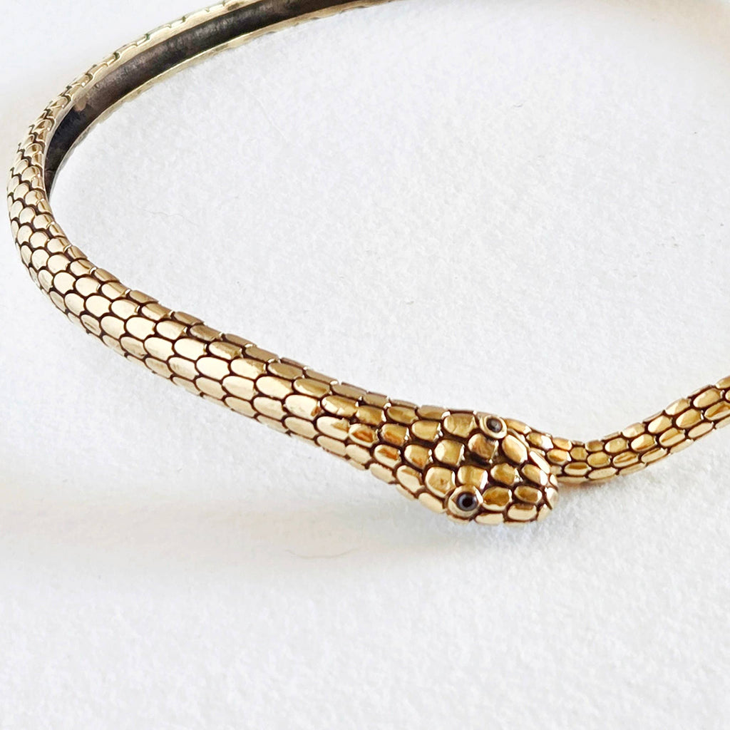 Brass Serpent Choker Necklace