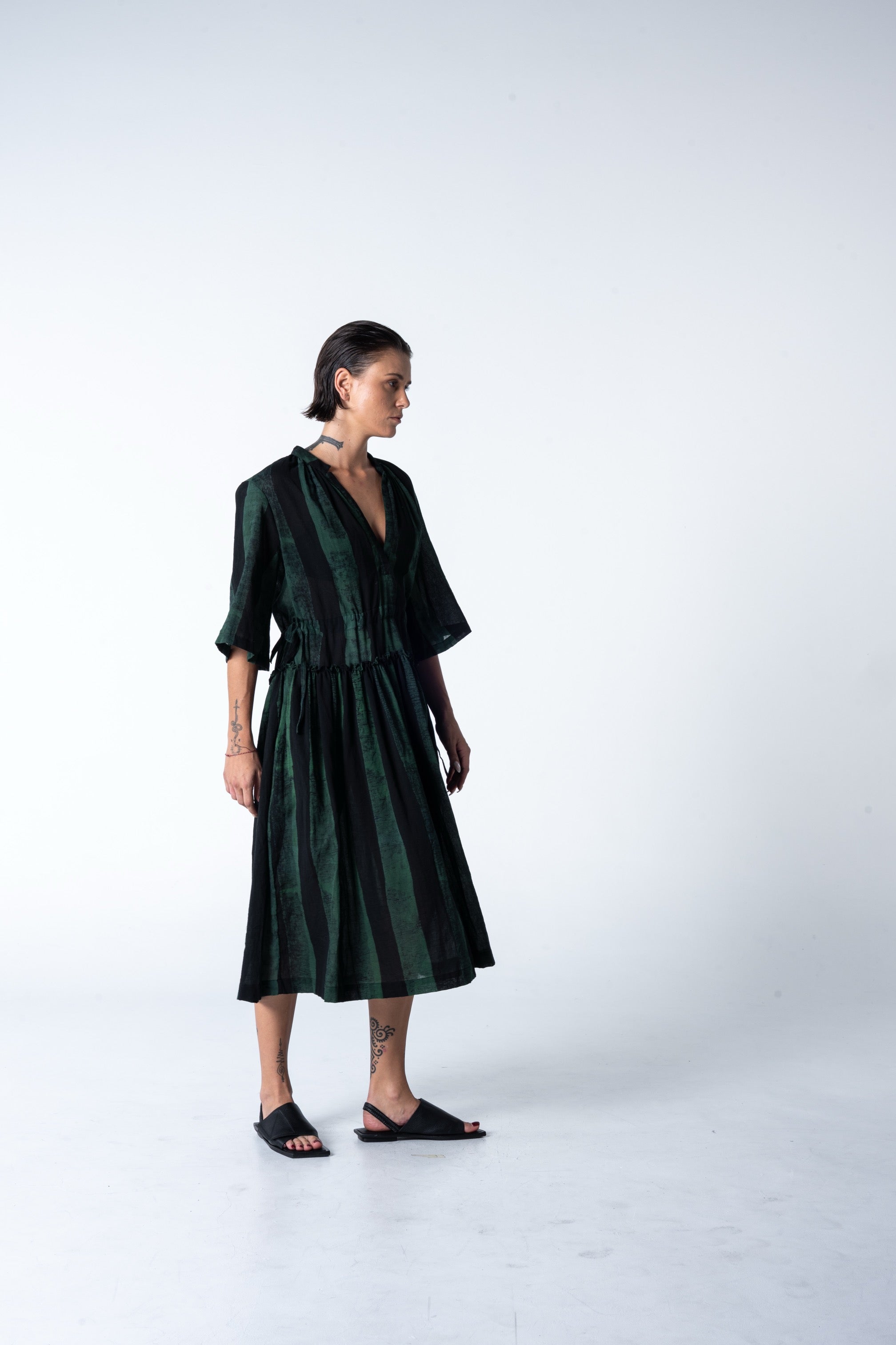 Piccolo Dress - Malachite Stripe