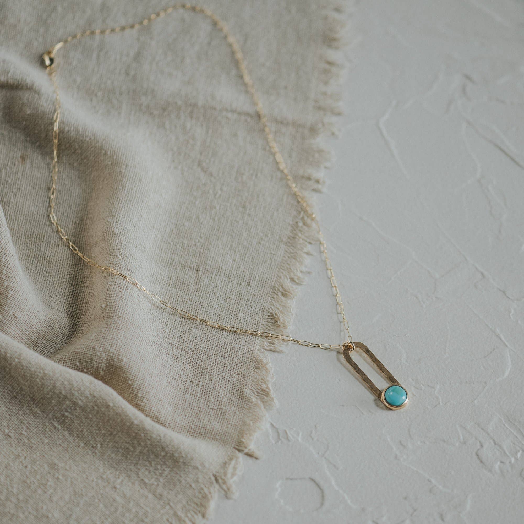 Gulch Necklace // Turquoise // Demi-Fine Gold