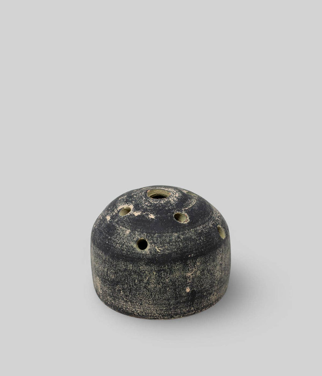 Terra Cotta Frog Vase, Grey Patina