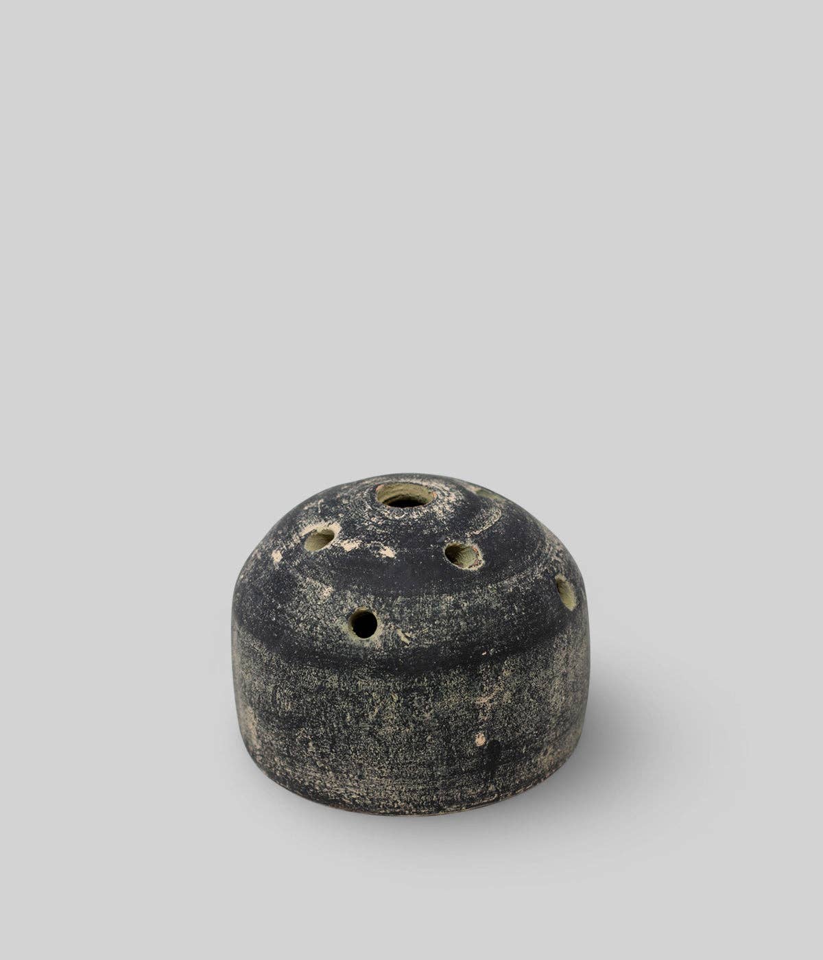 Terra Cotta Frog Vase, Grey Patina