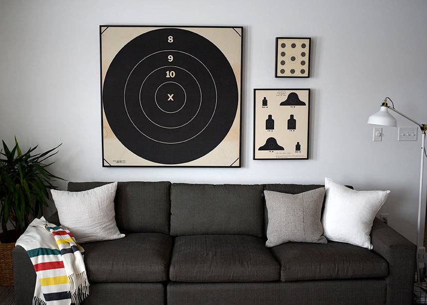 Vintage Army Target - Large, Framed