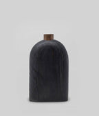 Sculptural Loop Wood Candle Holders, Charcoal, Set of 5
