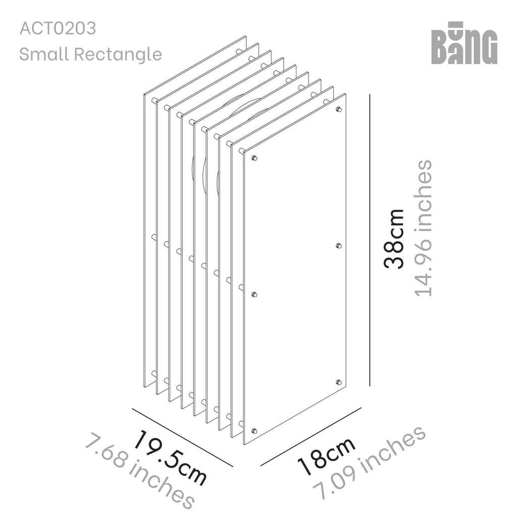 Lớp small rectangle in clear acrylic