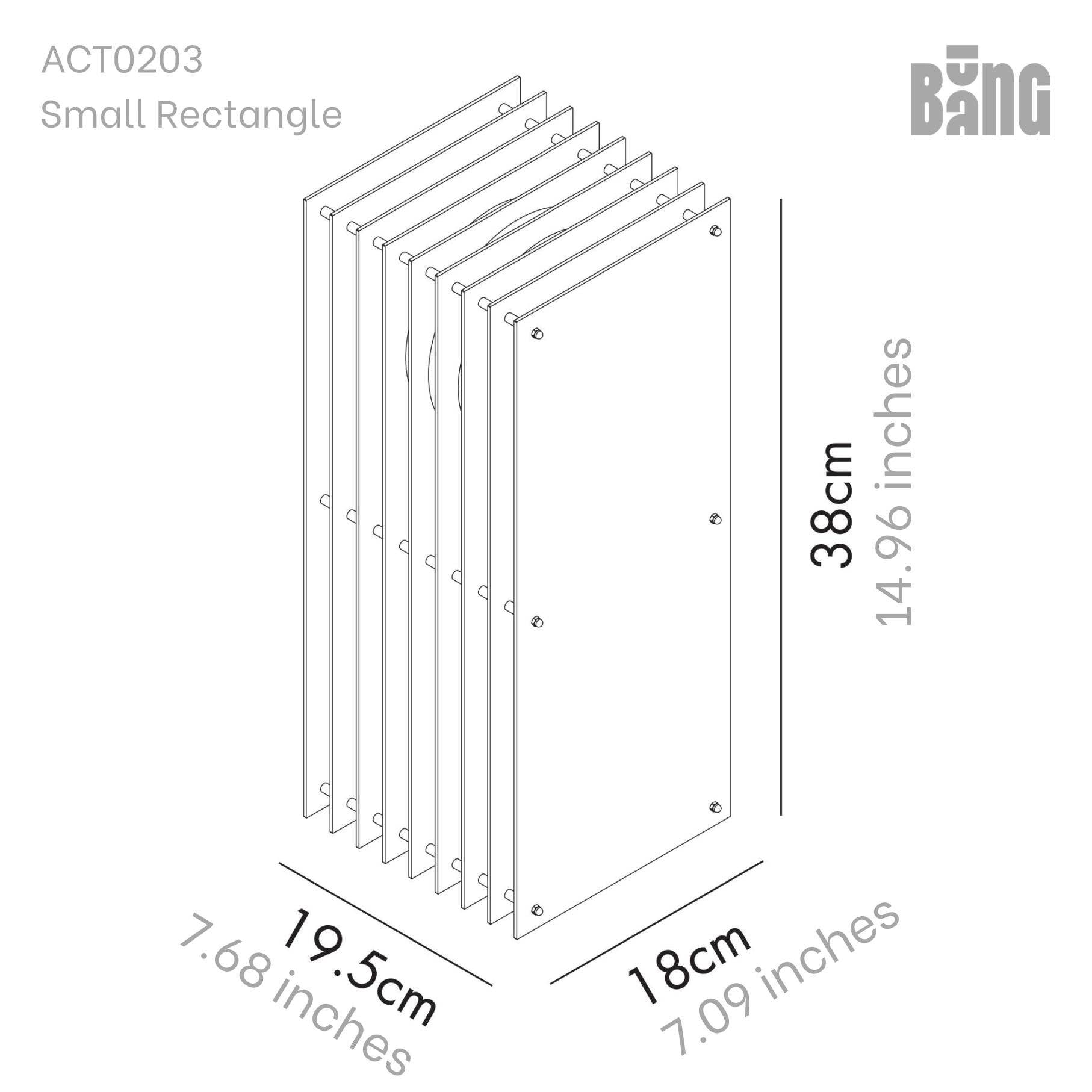 Lớp small rectangle in clear acrylic