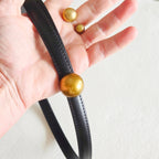 Leather modern simple thin molecule belt