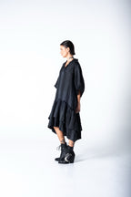 Lalune Dress - Grey Stripe