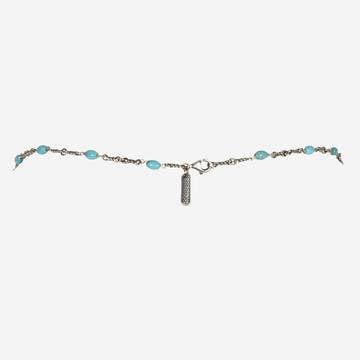 Sterling Silver Turquoise Twisted Cable Chain Necklace