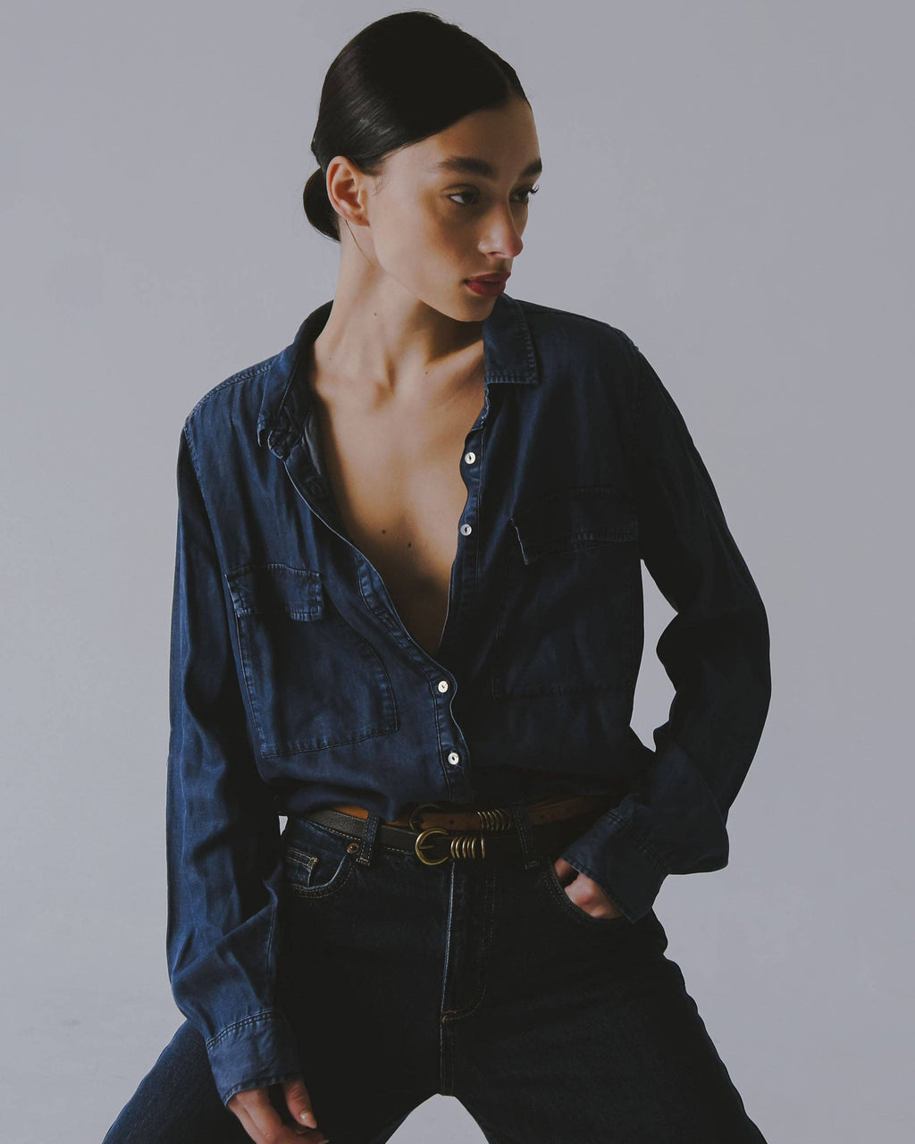 Alie | Skinny Leather Belt