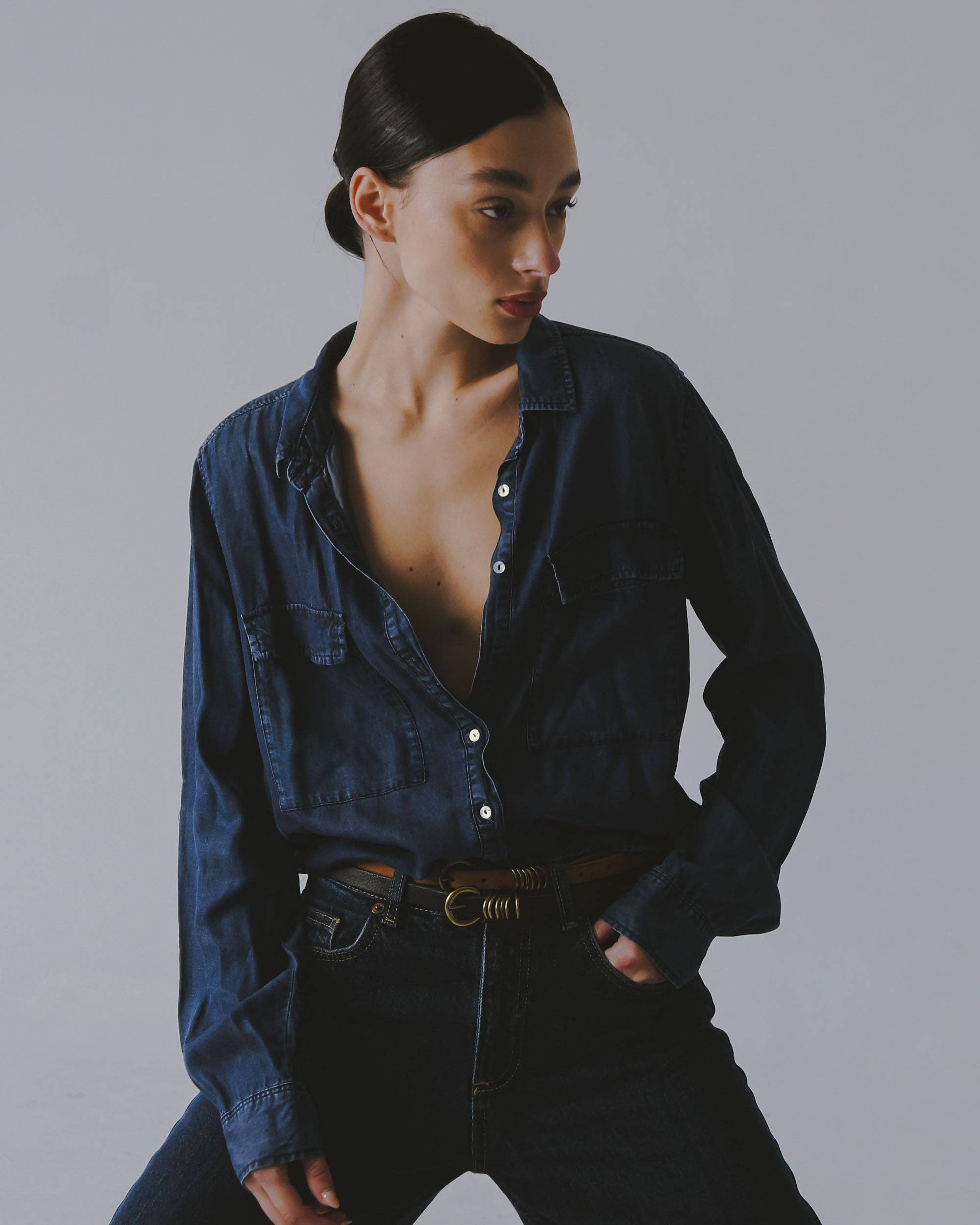 Alie | Skinny Leather Belt