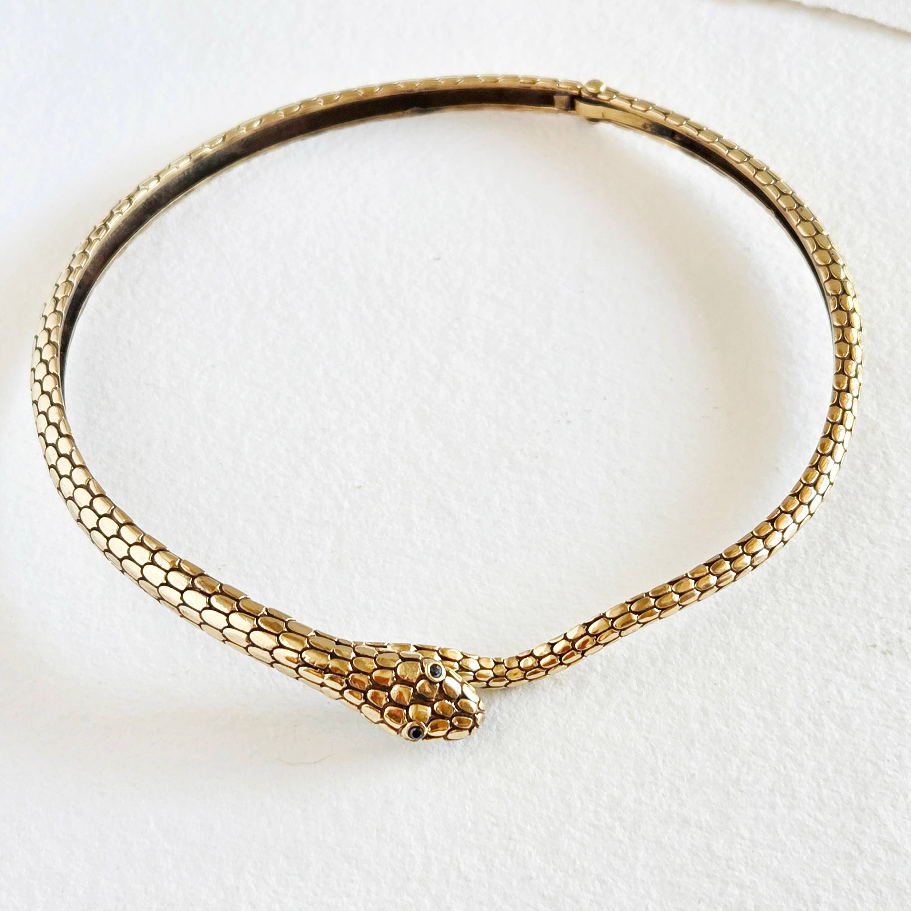 Brass Serpent Choker Necklace