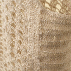 Crocheted Jute Market Bag, Bleached