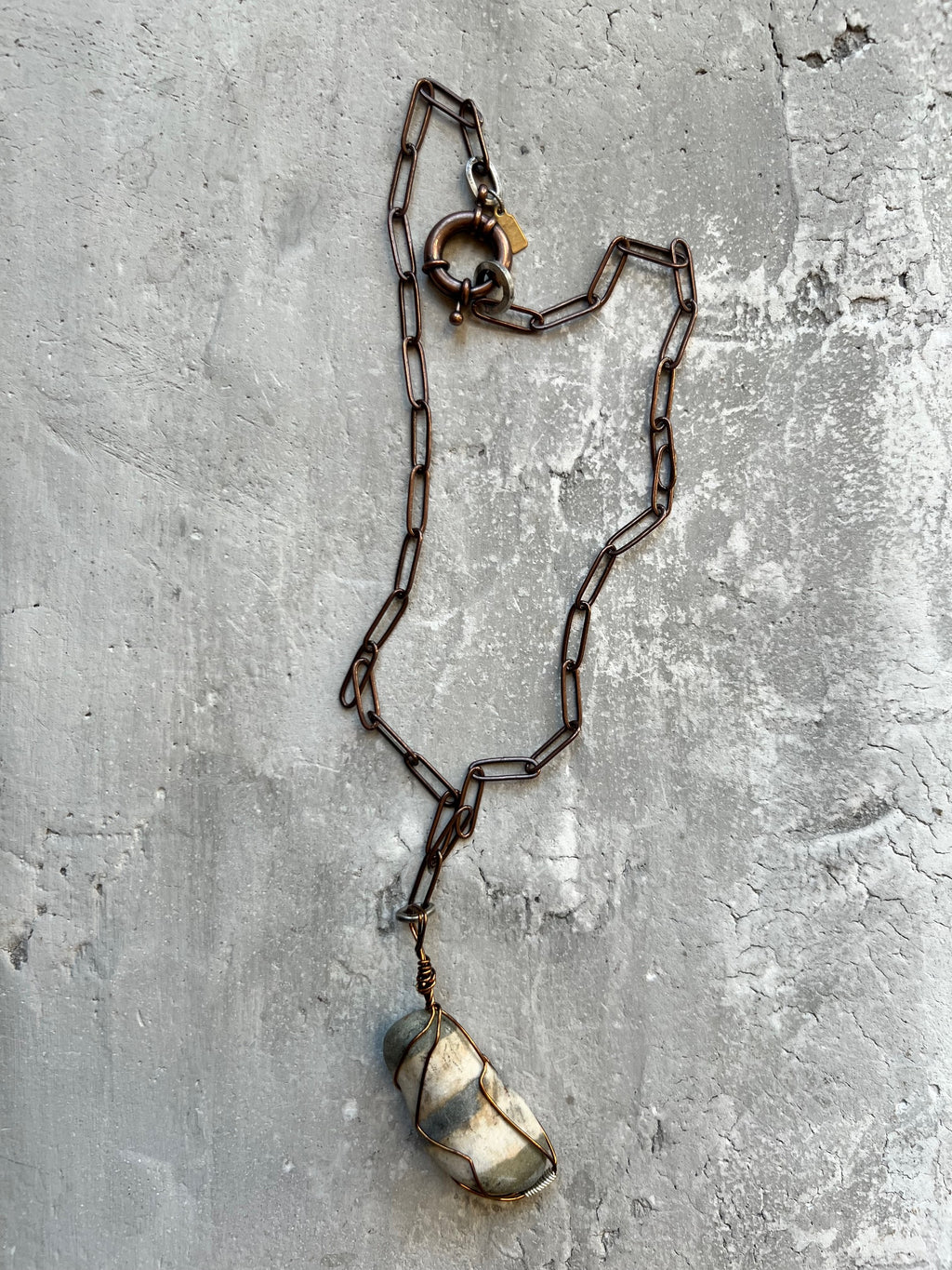 Bronze Paperclip Chain Necklace